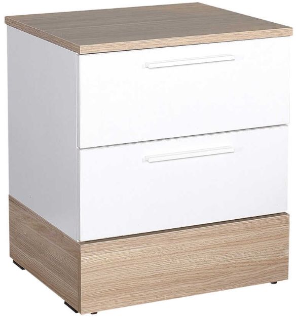 Lh-homefurniture Κομοδίνο Base Λευκό 45x52x40cm AD_KMD-820-MB-1