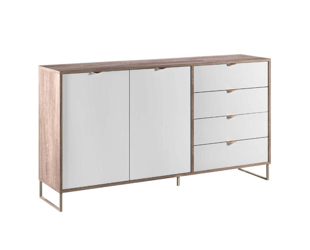 MATIS Μπουφές DENVER δρυς kalaj/ λευκό γυαλιστερό 172,8x40x92,6 MATIS160373 MATIS Μπουφές DENVER δρυς kalaj/ λευκό γυαλιστερό 172,8x40x92,6 MATIS160373