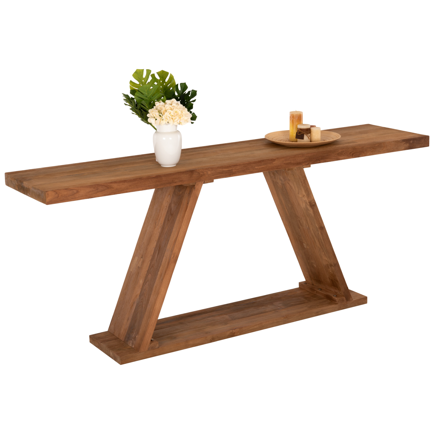 Intrahome ΚΟΝΣΟΛΑ ΑΠΟ ΞΥΛΟ ΤΕΑΚ ΦΥΣΙΚΟ ΧΡΩΜΑ 220x50x90Υεκ. intraho-1646107