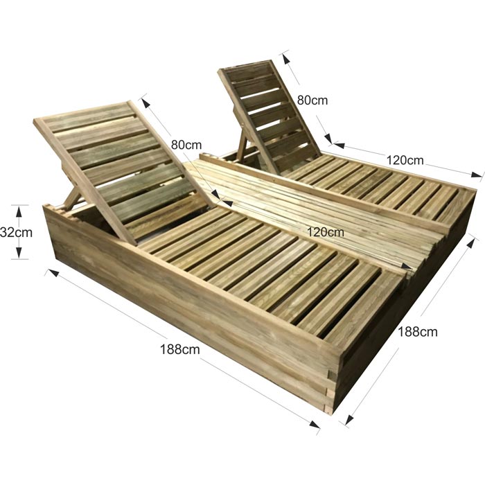 Tesias Κρεβάτι παραλίας TWIN βαρέου τύπου-Tesias  TES-1210