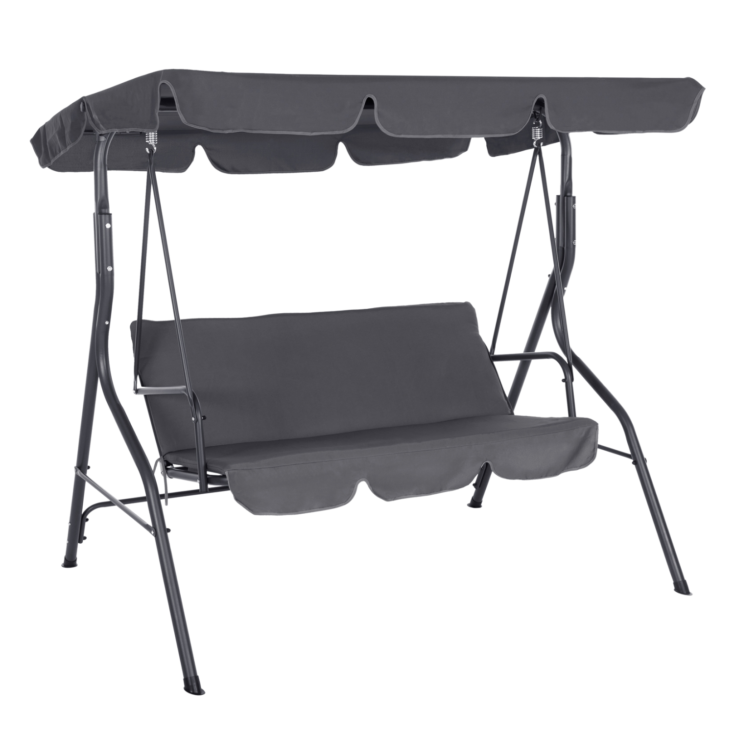 Intrahome ΚΟΥΝΙΑ 3ΘΕΣΙΑ ΜΕ ΣΚΙΑΣΤΡΟ LIKID .01 ΜΕΤΑΛΛΙΚΗ ΓΚΡΙ ΧΡΩΜΑ 174x110x159-200Υεκ. intraho-1723611