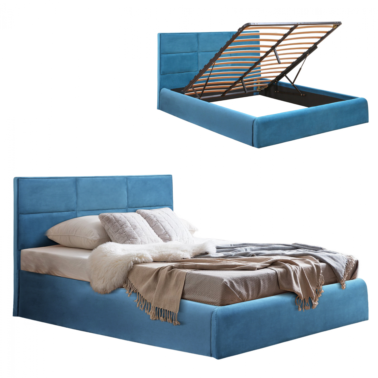 Intrahome ΚΡΕΒΑΤΙ CHCASABLANCACASABLANCALTCASABLANCAIECASABLANCAUROUCASABLANCABU_DHCASABLANCABI ΒΕΛΟΥΔΟ ΠΕΤΡΟΛ ΜΕ ΑΠΟΘΗΚΕΥΤΙΚΟ ΧΩΡΟ 160x200 εκ. .18 intraho-1610667