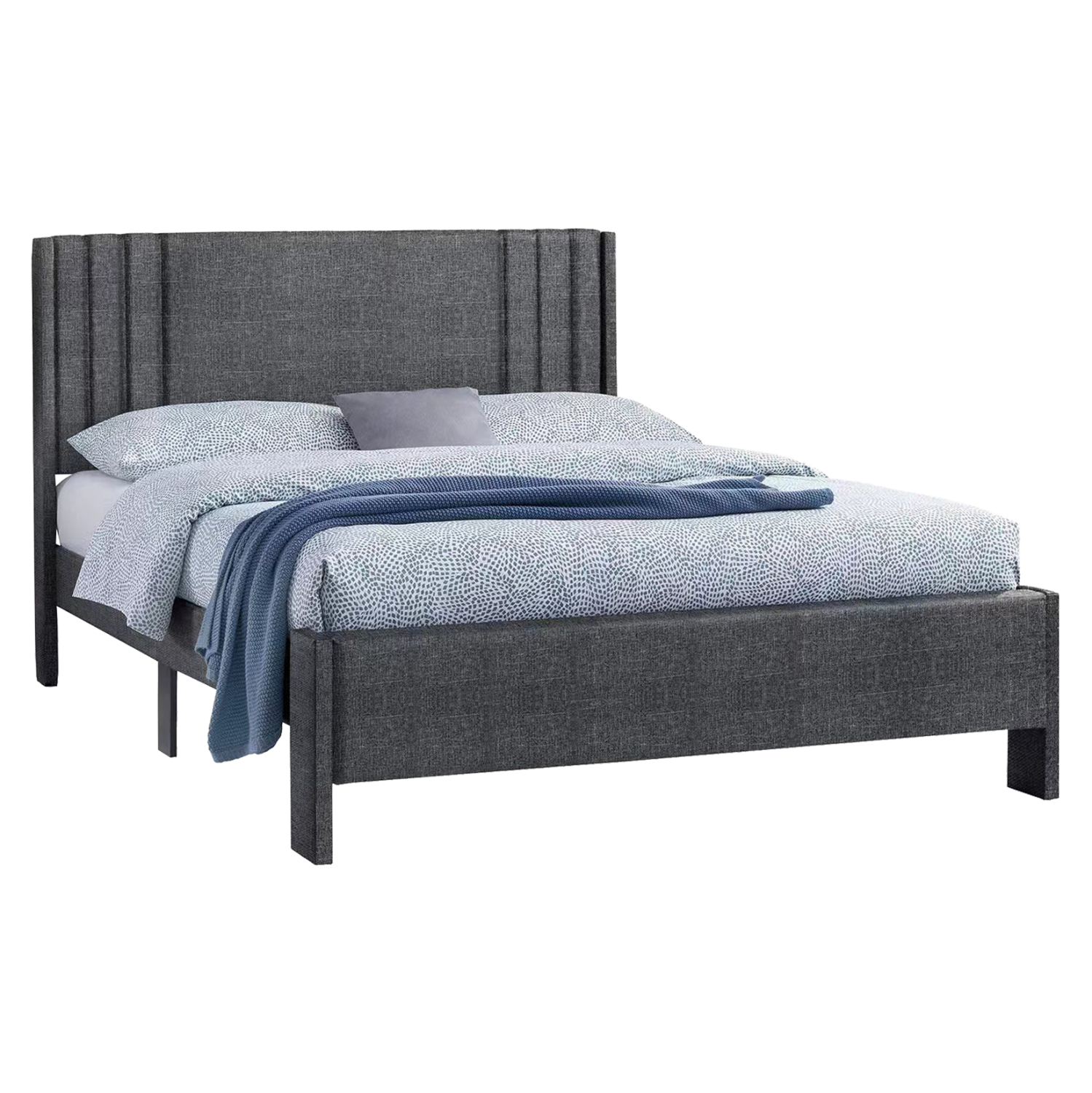 Intrahome ΚΡΕΒΑΤΙ ΔΙΠΛΟ CREDENCE .01 ΓΚΡΙ ΥΦΑΣΜΑ ΓΙΑ ΣΤΡΩΜΑ 160Χ200εκ. intraho-1646600