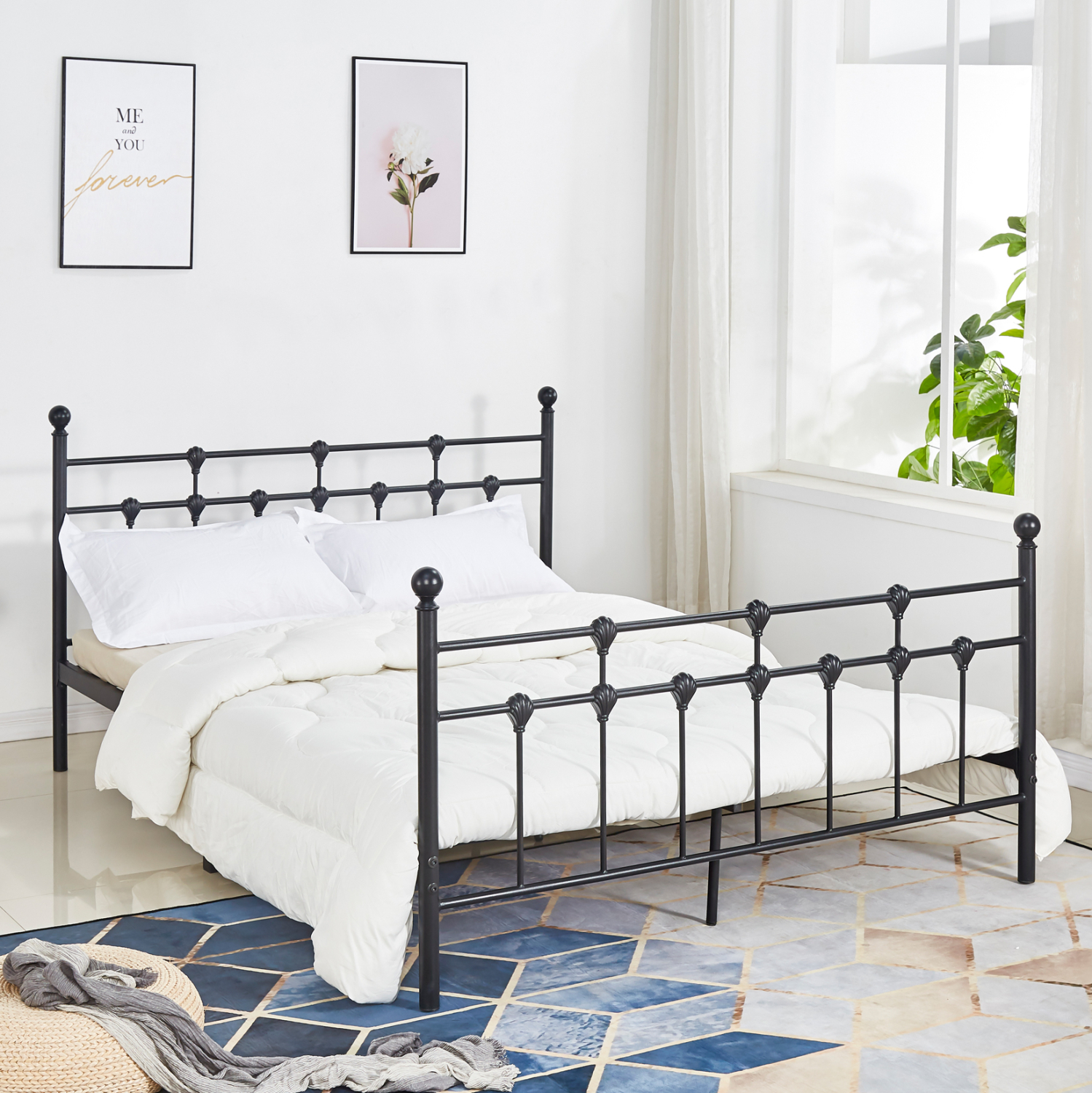 Intrahome ΚΡΕΒΑΤΙ ΜΕΤΑΛΛΙΚΟ JCASABLANCACINDCASABLANCA 150x200 εκ. ΜΑΥΡΟ ΧΡΩΜΑ .01 intraho-1610640