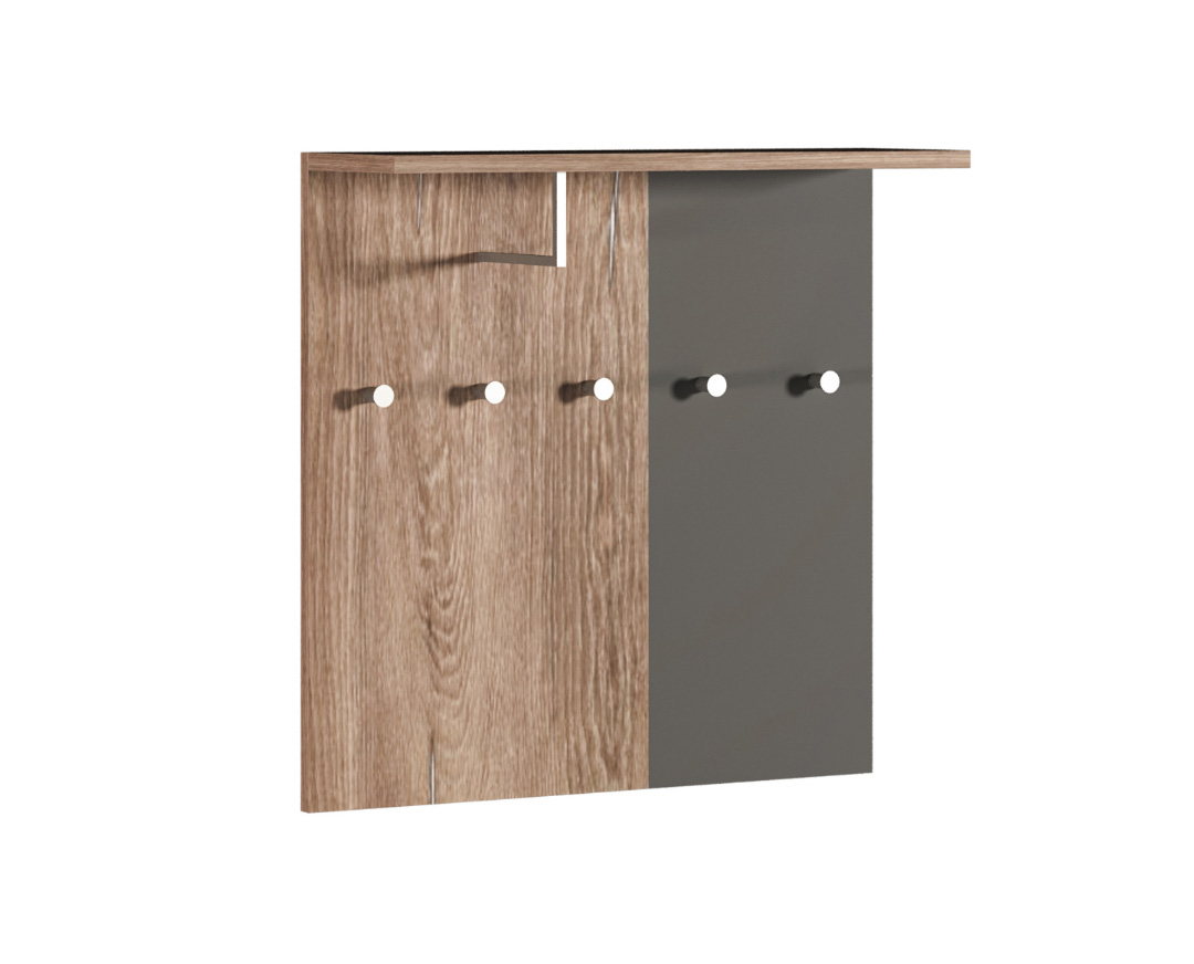 MATIS Κρεμάστρα Denver δρυς kalaj/ ανθρακί 67.2x21.3x67.2 MATIS150374