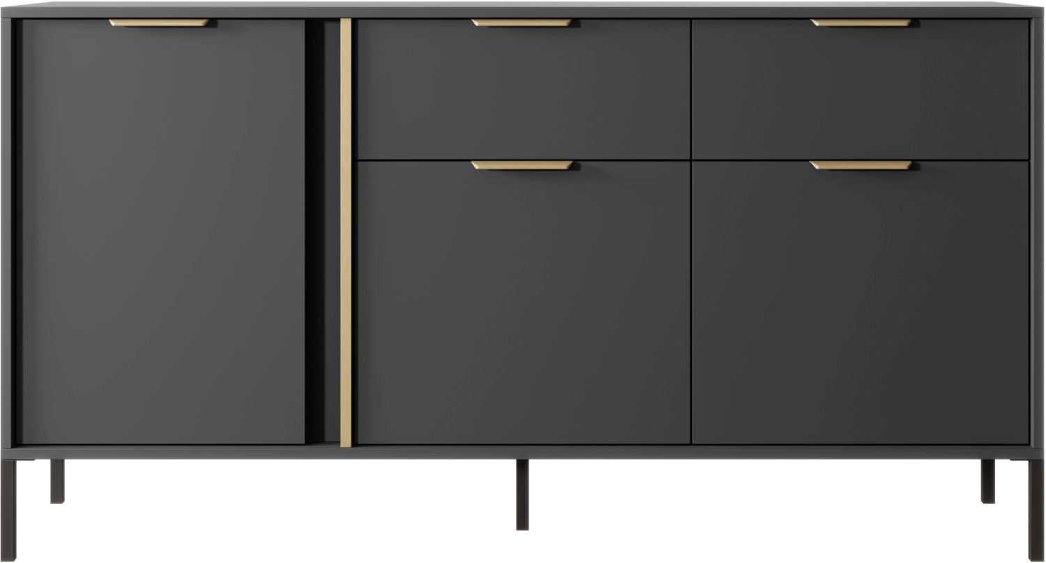 Lh-homefurniture Μπουφές Lars ανθρακί με συρτάρια 153x81x40cm L_LARS_21_3d2s Lh-homefurniture Μπουφές Lars ανθρακί με συρτάρια 153x81x40cm L_LARS_21_3d2s