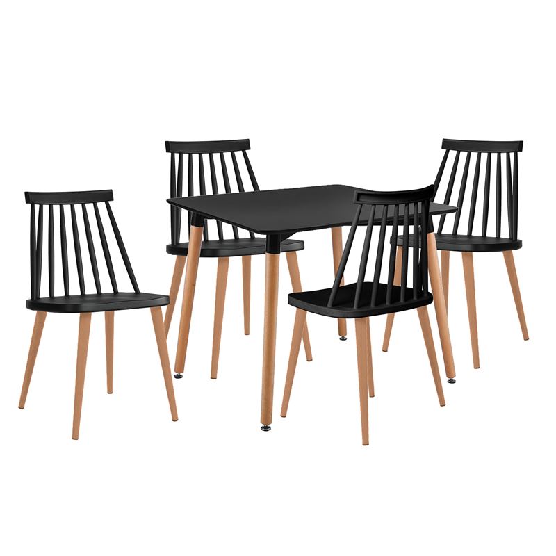 WOODWELL ΕΜ139,2S1LAVIDA-ART Τραπεζαρία: Τραπέζι 80×80 Οξιά/MDF + 4 Καρέκλες Μέταλλο Βαφή Φυσικό PP Μαύρο Table:80x80x73 Chair:43x48x77 ΕΜ139,2S1 WOODWELL ΕΜ139,2S1LAVIDA-ART Τραπεζαρία: Τραπέζι 80×80 Οξιά/MDF + 4 Καρέκλες Μέταλλο Βαφή Φυσικό PP Μαύρο Table:80x80x73 Chair:43x48x77 ΕΜ139,2S1