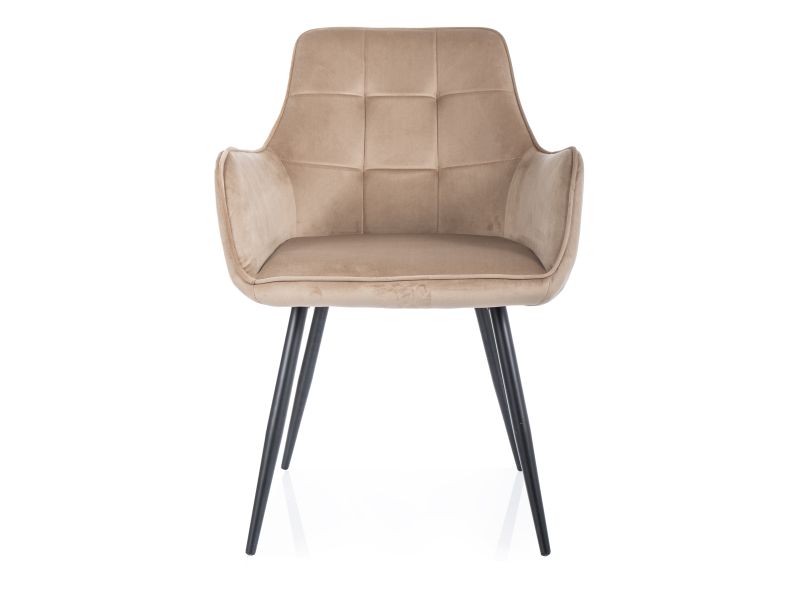 KRZESŁO LEMON VELVET CZARNY STELAŻ/BEŻ BLUVEL 28 DIOMMI-80-3689