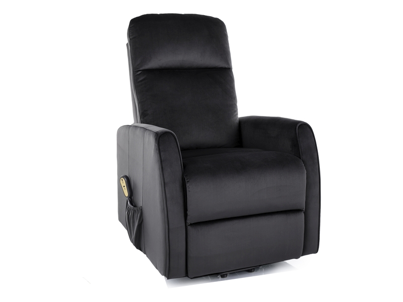 FOTEL ROZKŁADANY LETO (FUNKCJA PIONIZACJI) VELVET CZARNY BLUVEL 19 DIOMMI-80-3735