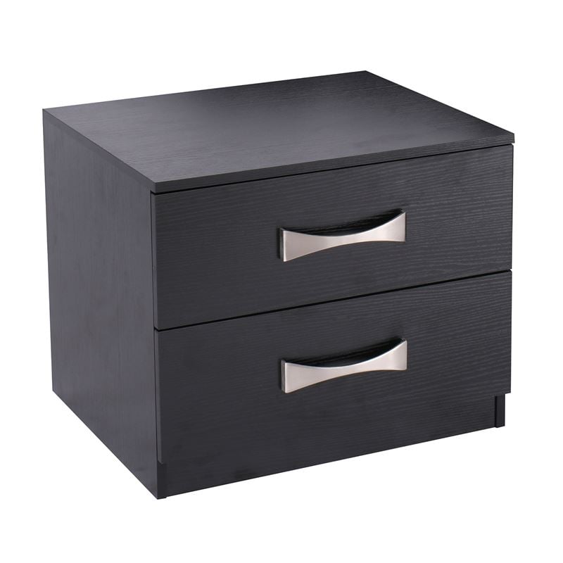 WOODWELL ΕΜ365LIFE Κομοδίνο με 2 Συρτάρια, Απόχρωση Zebrano 48x40x39cm ΕΜ365