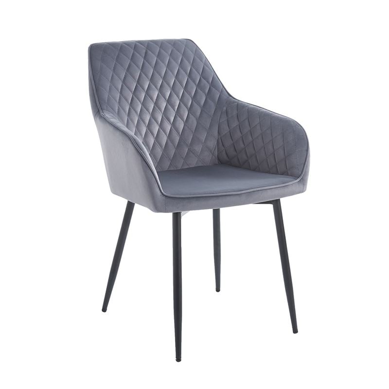 WOODWELL ΕΜ7851,2LILA Πολυθρόνα Μέταλλο Βαφή Μαύρο, Ύφασμα Velure Απόχρωση Γκρι 56x60x81cm ΕΜ7851,2 WOODWELL ΕΜ7851,2LILA Πολυθρόνα Μέταλλο Βαφή Μαύρο, Ύφασμα Velure Απόχρωση Γκρι 56x60x81cm ΕΜ7851,2