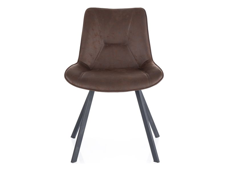 KRZESŁO LINK STELAŻ CZARNY / CIEMNY BRĄZ TAP.229 DIOMMI-80-3660