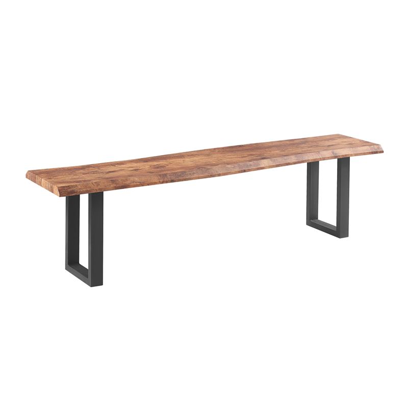 WOODWELL ΕΜ838,ΒLIZARD 3D PAPER  Πάγκος Μέταλλο Βαφή Μαύρο, Dark Acacia 180x40x47cm ΕΜ838,Β
