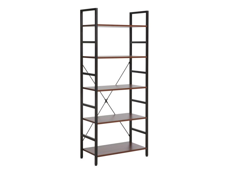 REGAŁ LOFT R5 CIEMNY ORZECH/CZARNY DIOMMI-80-3893