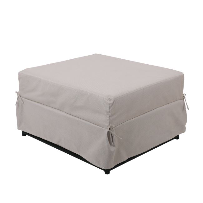 WOODWELL LOGAN Σκαμπό - Κρεβάτι Σαλονιού - Καθιστικού, Στρώμα 7cm, Ύφασμα Εκρού 72x65x42cm Bed:72x180x42cm Ε9597,40