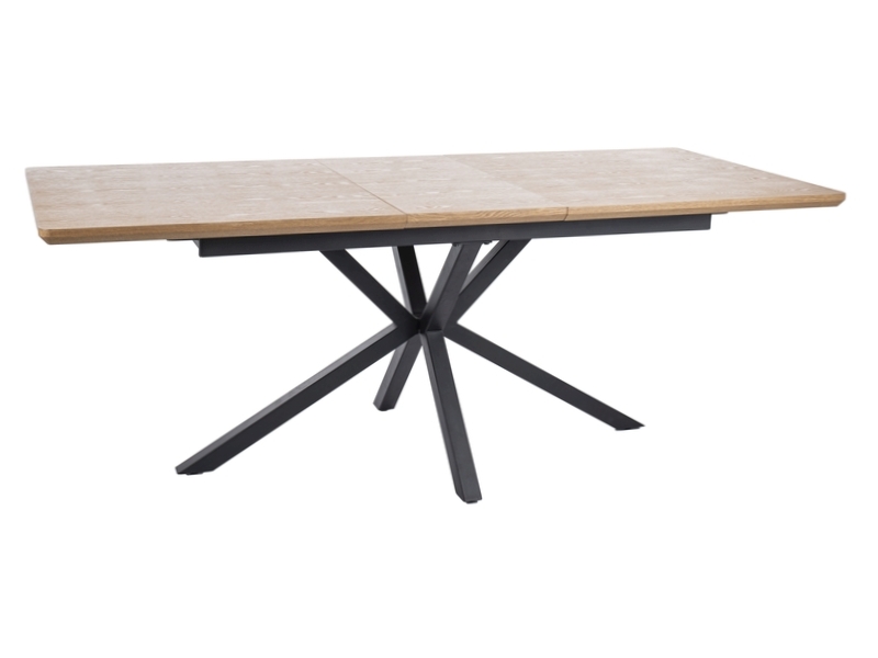 STÓŁ LOGAN DĄB/CZARNY MAT 160(200)X90 DIOMMI-80-3637