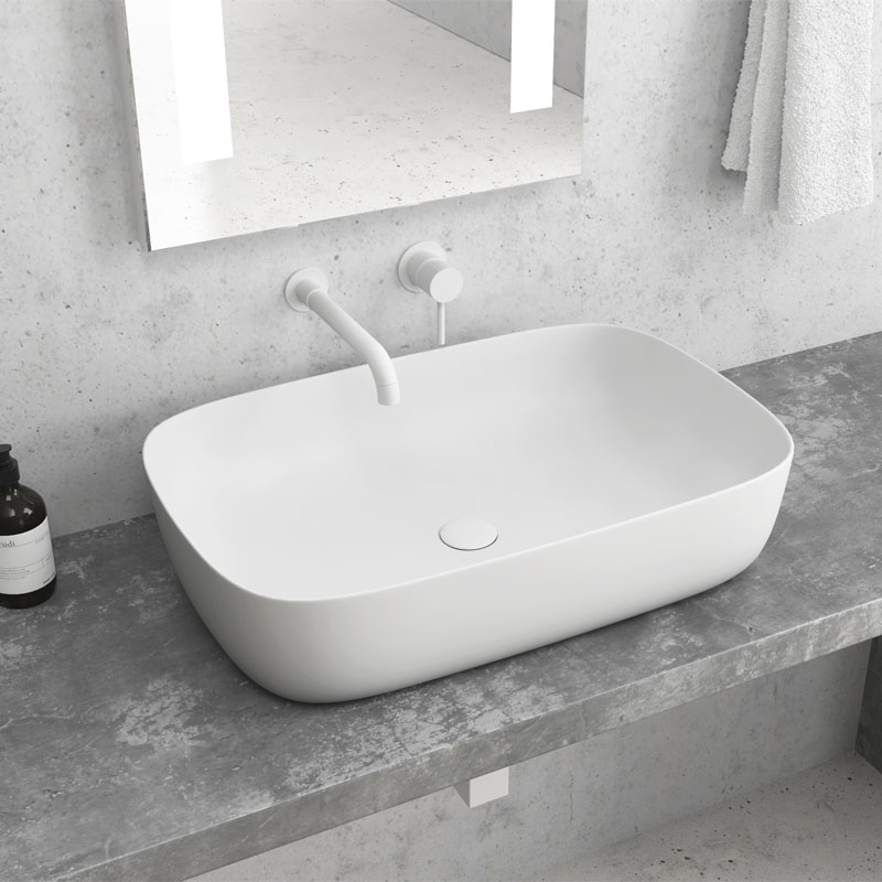 KARAG MILOS Νιπτήρας επικαθήμενος White Matt LT 2143-PMW KARAG 60x39x14,5cm KARAG-5206836049571 KARAG MILOS Νιπτήρας επικαθήμενος White Matt LT 2143-PMW KARAG 60x39x14,5cm KARAG-5206836049571