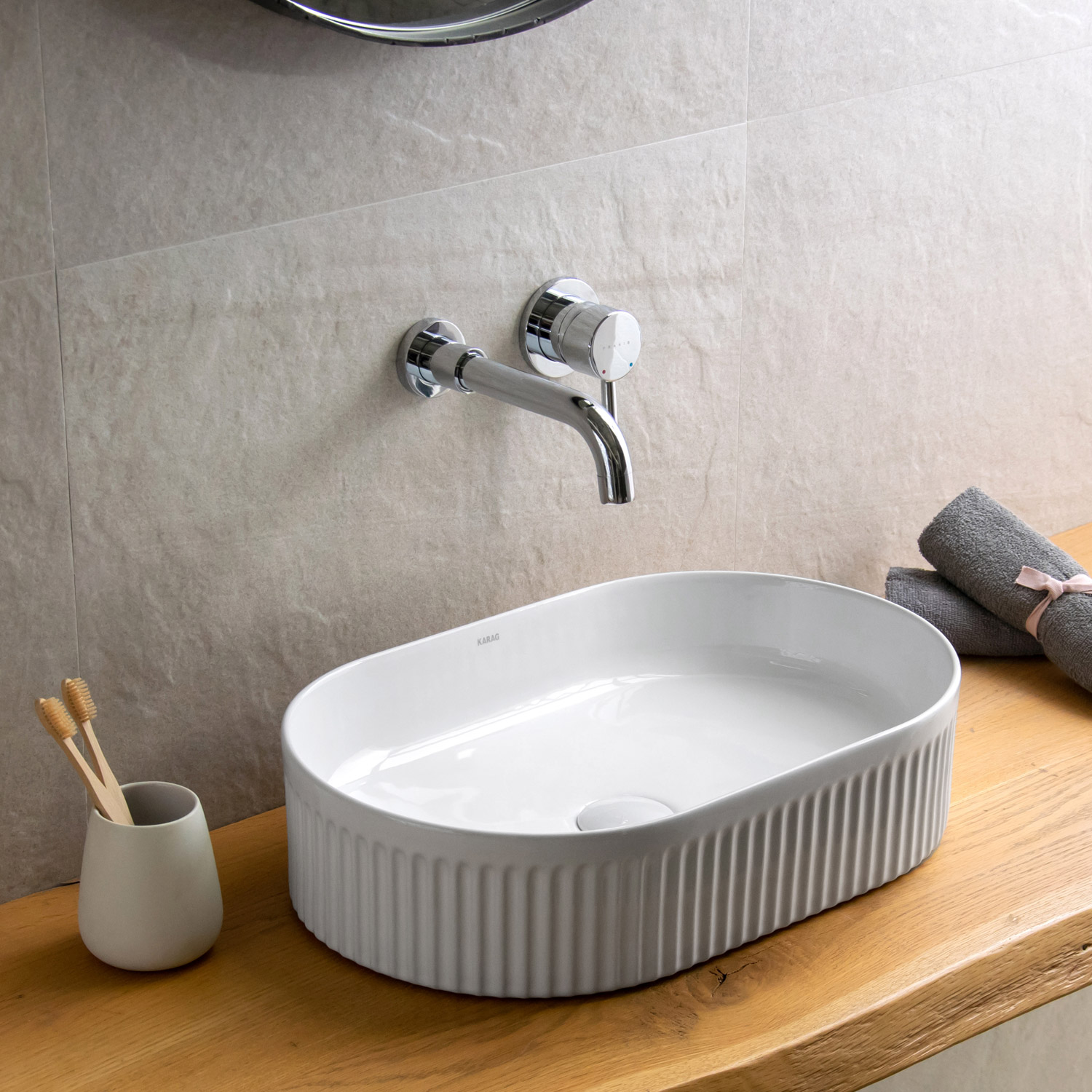 KARAG  LT BASINS Νιπτήρας επικαθήμενος LT 2285 KARAG 50x32x12cm KARAG-5206836658810