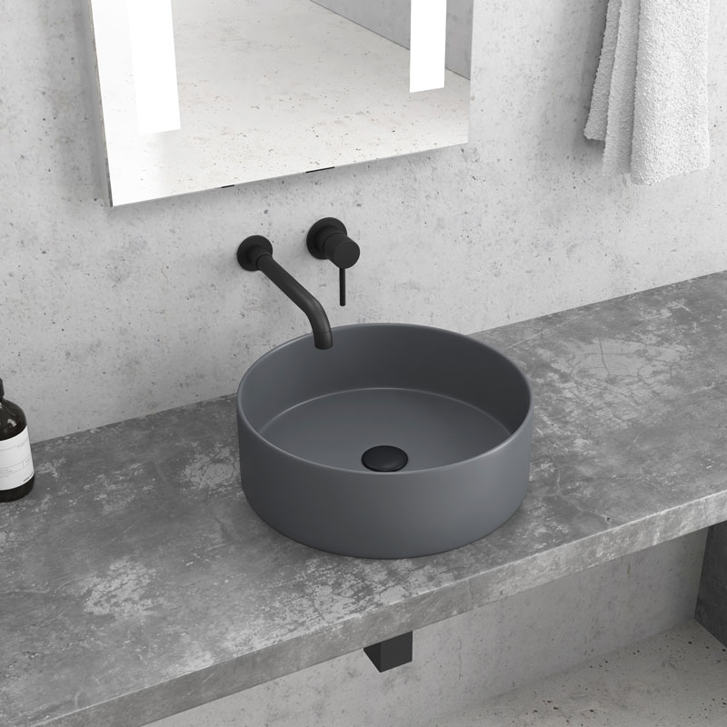 KARAG LT BASINS Νιπτήρας επικαθήμενος Grey Matt LT 3134-MMDG KARAG Ø35,5x12cm KARAG-5206836049519 KARAG LT BASINS Νιπτήρας επικαθήμενος Grey Matt LT 3134-MMDG KARAG Ø35,5x12cm KARAG-5206836049519
