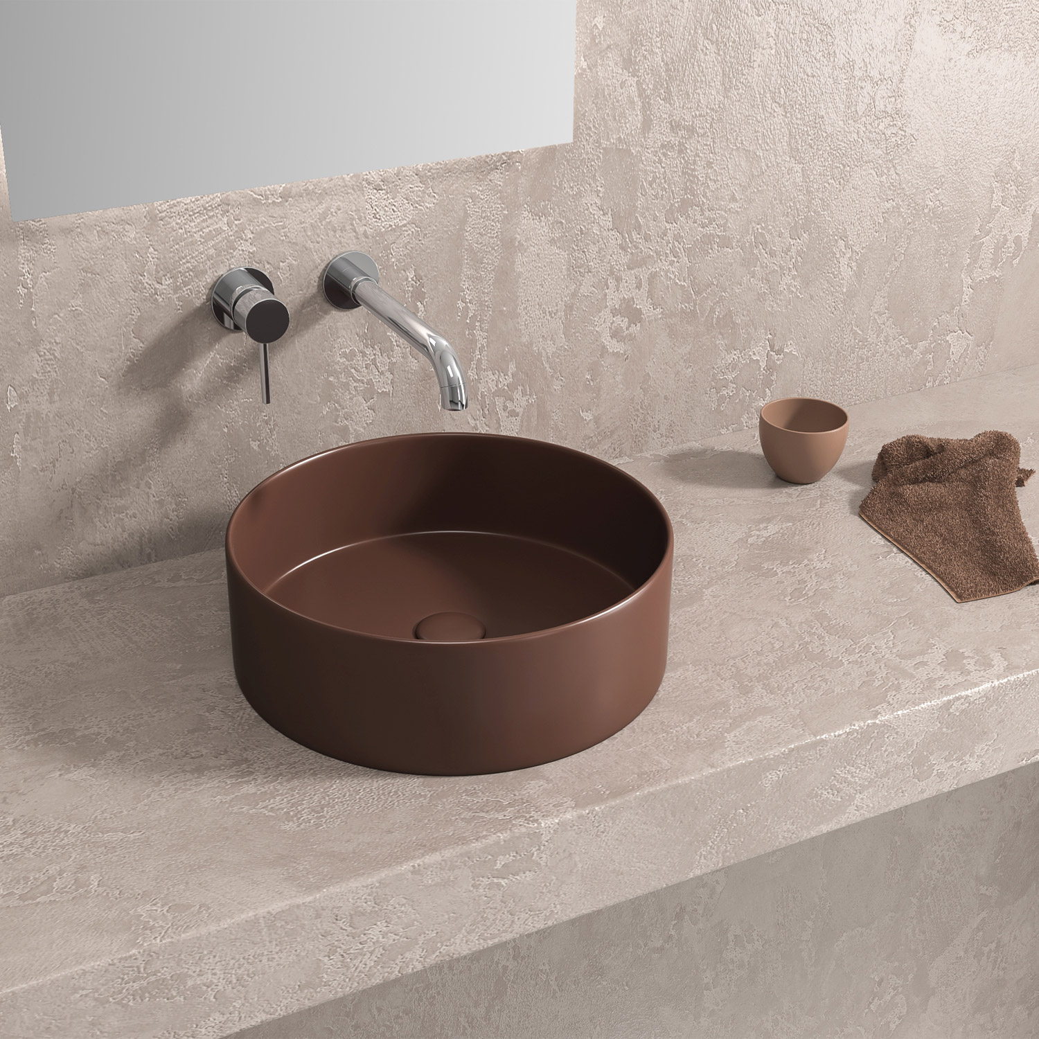KARAG LT BASINS Νιπτήρας επικαθήμενος Caffe Matt LT 3134-MFBR KARAG Ø35,5x12cm KARAG-5206836686011 KARAG LT BASINS Νιπτήρας επικαθήμενος Caffe Matt LT 3134-MFBR KARAG Ø35,5x12cm KARAG-5206836686011