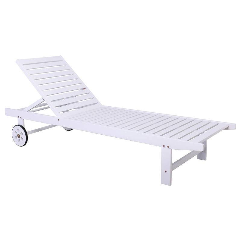 WOODWELL Ε229,2LUGANO Ξαπλώστρα Ξύλο Acacia, Απόχρωση Άσπρο 65x196x32cm Ε229,2 WOODWELL Ε229,2LUGANO Ξαπλώστρα Ξύλο Acacia, Απόχρωση Άσπρο 65x196x32cm Ε229,2