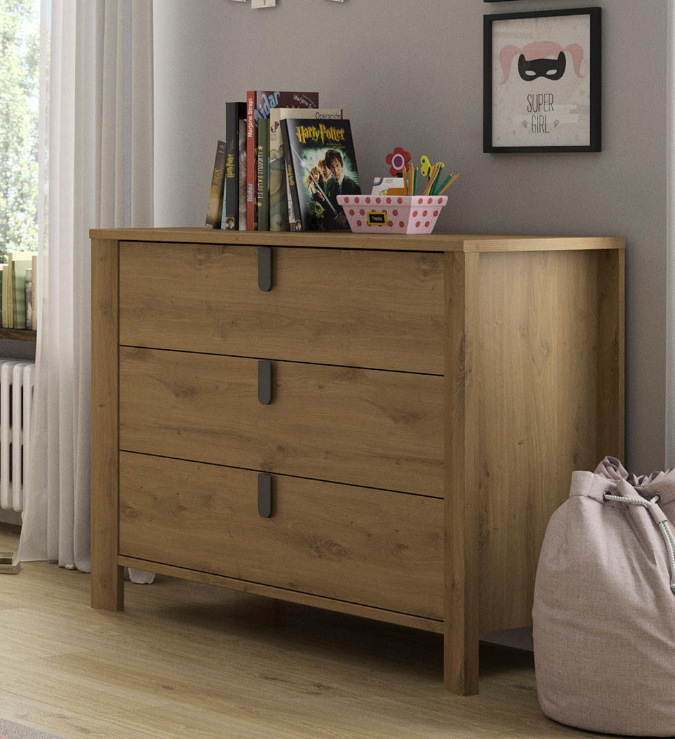 Insi Lugano συρταριέρα με 3 συρτάρια 104x45x84εκ. Artisan Oak 0201.GM09 Insi Lugano συρταριέρα με 3 συρτάρια 104x45x84εκ. Artisan Oak 0201.GM09