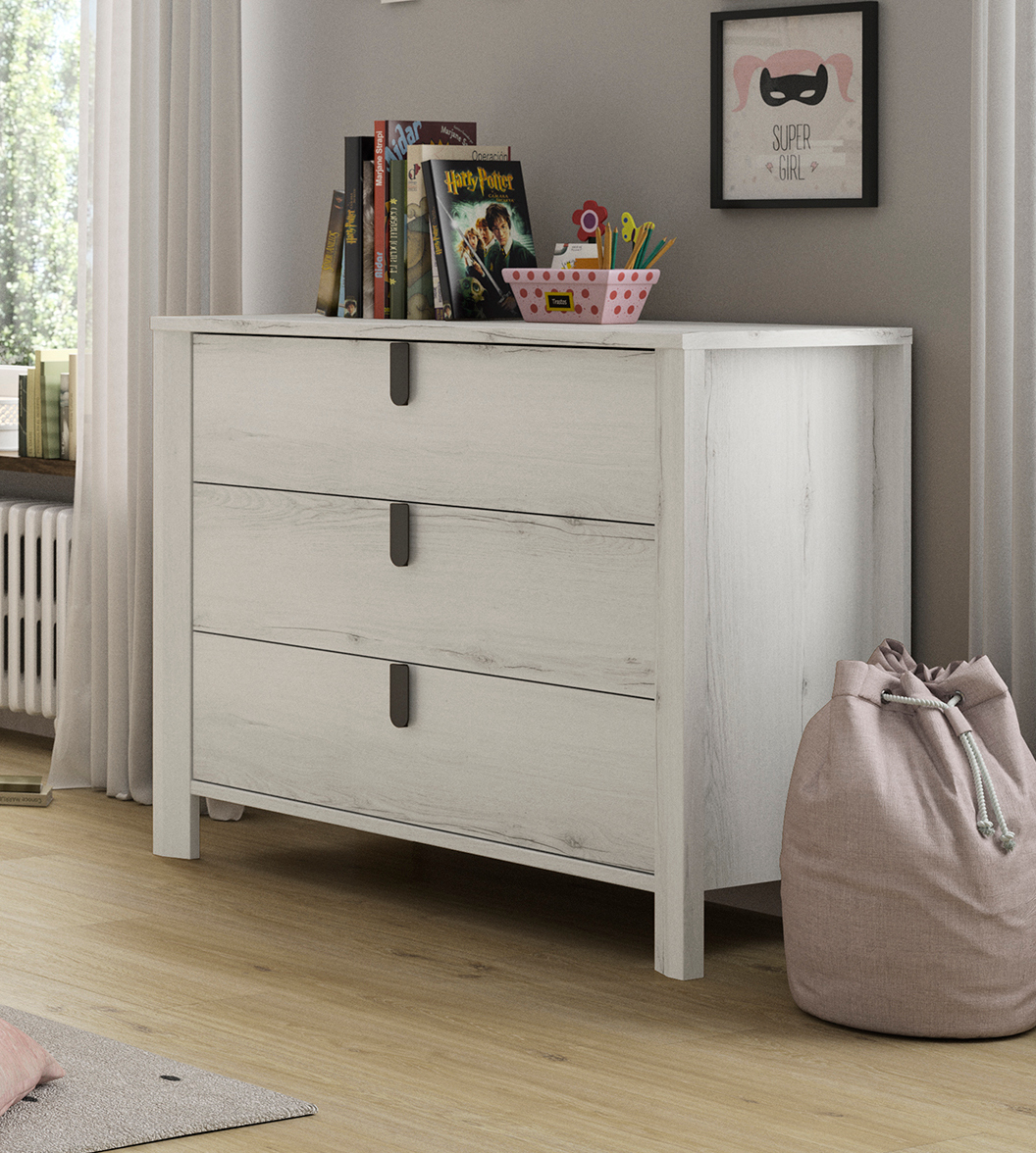 Insi Lugano συρταριέρα με 3 συρτάρια 104x45x84εκ. Whitewashed Oak 0201.GM08 Insi Lugano συρταριέρα με 3 συρτάρια 104x45x84εκ. Whitewashed Oak 0201.GM08