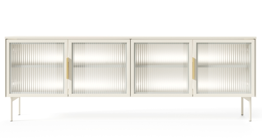 Έπιπλο τηλεόρασης Lumi Λευκό Kazmir 181x62x39cm