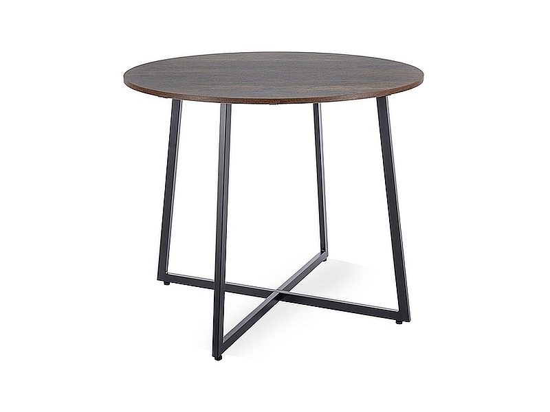 STÓŁ LUNA BRĄZ RUSTYKALNY/CZARNY FI90 DIOMMI-80-3674