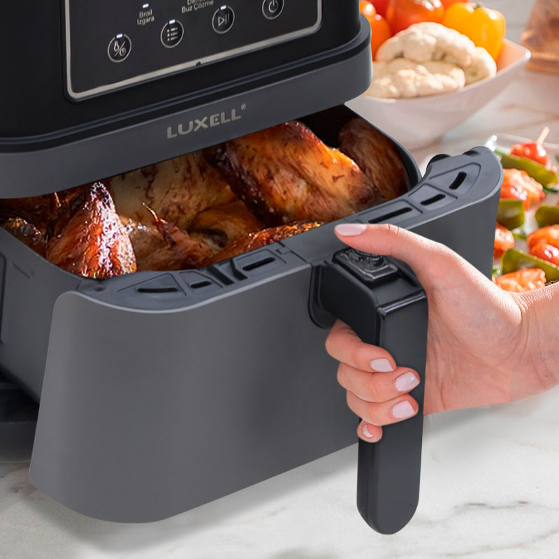 Φριτέζα αέρος – AirFryer LUXELL με αποσπώμενο κάδο 7,5lt χρώμα μαύρο 1550-1850W Φριτέζα αέρος – AirFryer LUXELL με αποσπώμενο κάδο 7,5lt χρώμα μαύρο 1550-1850W
