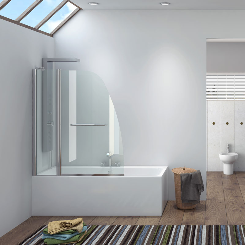 KARAG  M Καμπίνα μπανιέρας ανοιγόμενη με διάφανο κρύσταλλο M 9A Χρωμέ KARAG 120x140cm KARAG-5206836560229