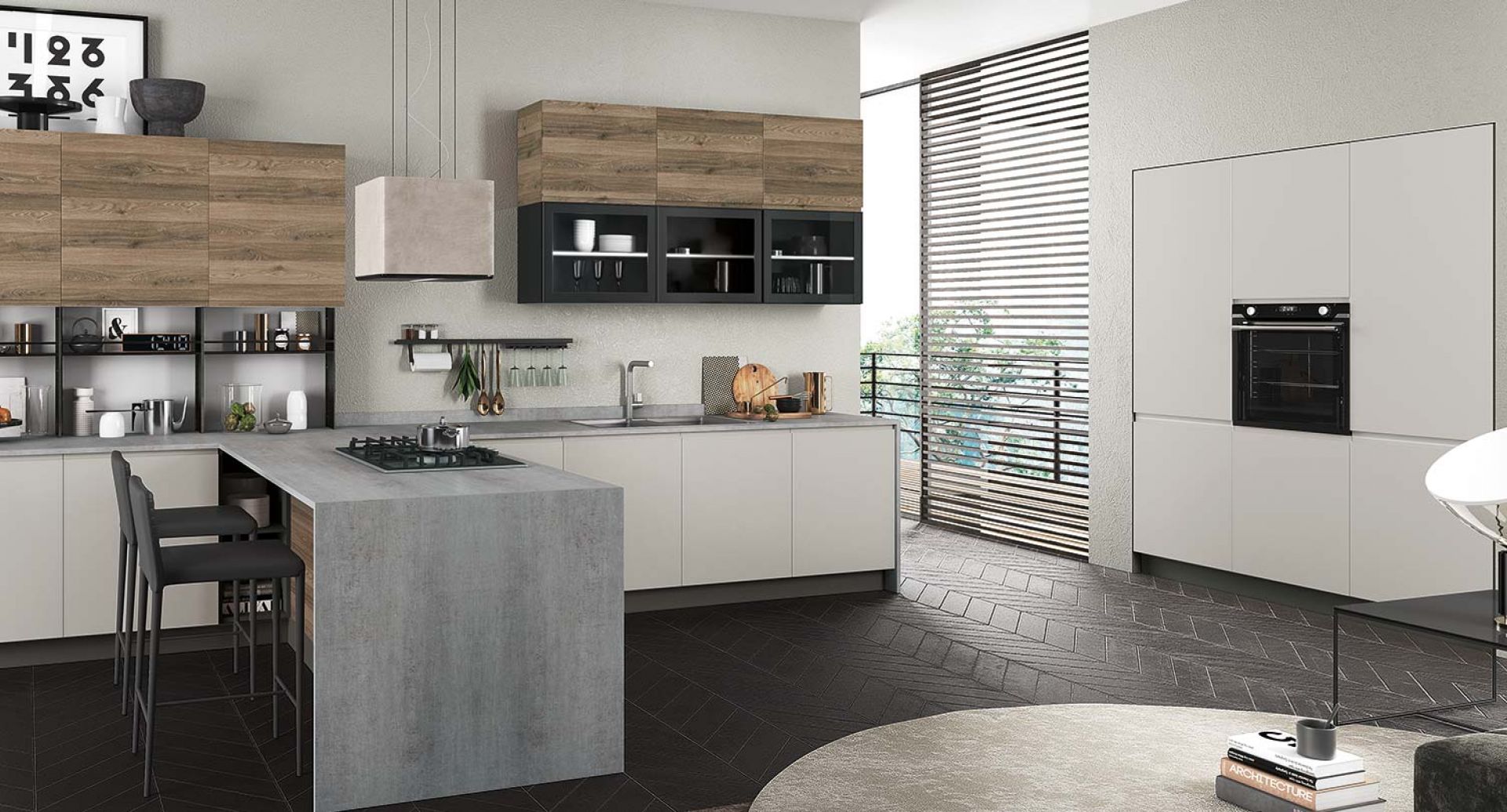 Intrahome  Σύνθεση  Έπιπλο  Κουζίνας  λευκο/δρυς   01-54112311  χρώματος   βακελιτης Kαπλαμάς  με blum μεντεσεδες  και συρτάρια 10  ΜΕΤΡΑ  ΤΡΕΧΟΝ 01-54112311