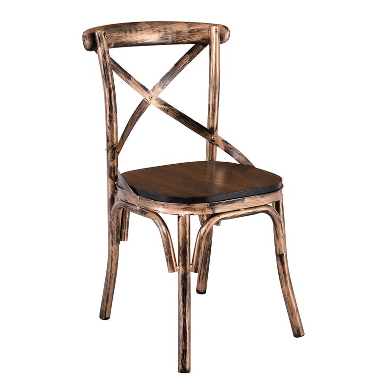 WOODWELL Ε5160,2MARLIN Wood Καρέκλα Dark Oak, Μέταλλο Βαφή Black Gold 52x51x86cm Ε5160,2 WOODWELL Ε5160,2MARLIN Wood Καρέκλα Dark Oak, Μέταλλο Βαφή Black Gold 52x51x86cm Ε5160,2