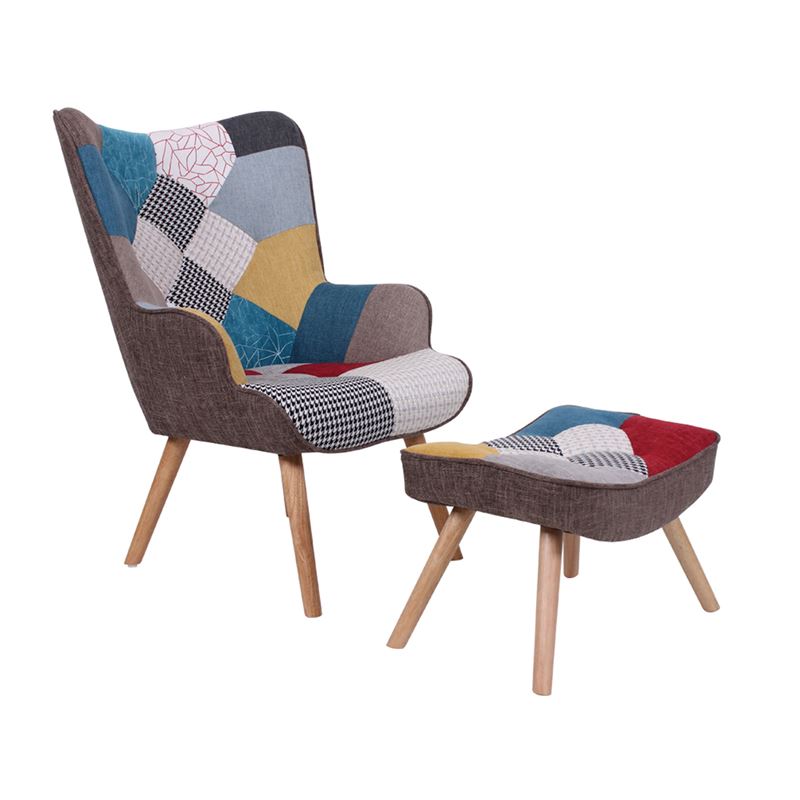 WOODWELL ΕΜ143,4SMARON Set: Πολυθρόνα Μπερζέρα + Σκαμπό Υποπόδιο, Ξύλο Φυσικό, Ύφασμα Patchwork 69x76x97 + 52x38x35cm ΕΜ143,4S WOODWELL ΕΜ143,4SMARON Set: Πολυθρόνα Μπερζέρα + Σκαμπό Υποπόδιο, Ξύλο Φυσικό, Ύφασμα Patchwork 69x76x97 + 52x38x35cm ΕΜ143,4S