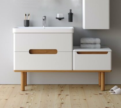 Πάγκος MASAL Λευκό MDF 18mm Λάκα 130 S3BMAS130WH 130x46x85cm