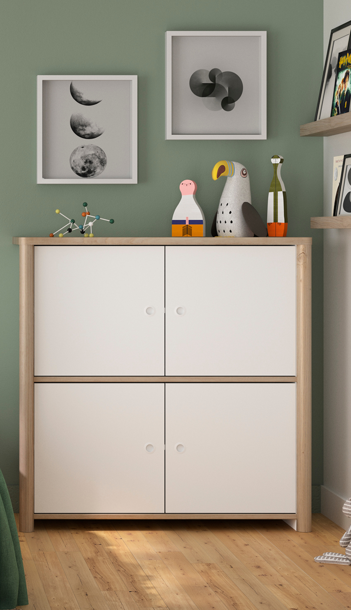 Insi Matis ντουλάπι αποθήκευσης με 4 πόρτες 100x40x100εκ. Natural Chestnut / Λευκό 0181.GM25 Insi Matis ντουλάπι αποθήκευσης με 4 πόρτες 100x40x100εκ. Natural Chestnut / Λευκό 0181.GM25