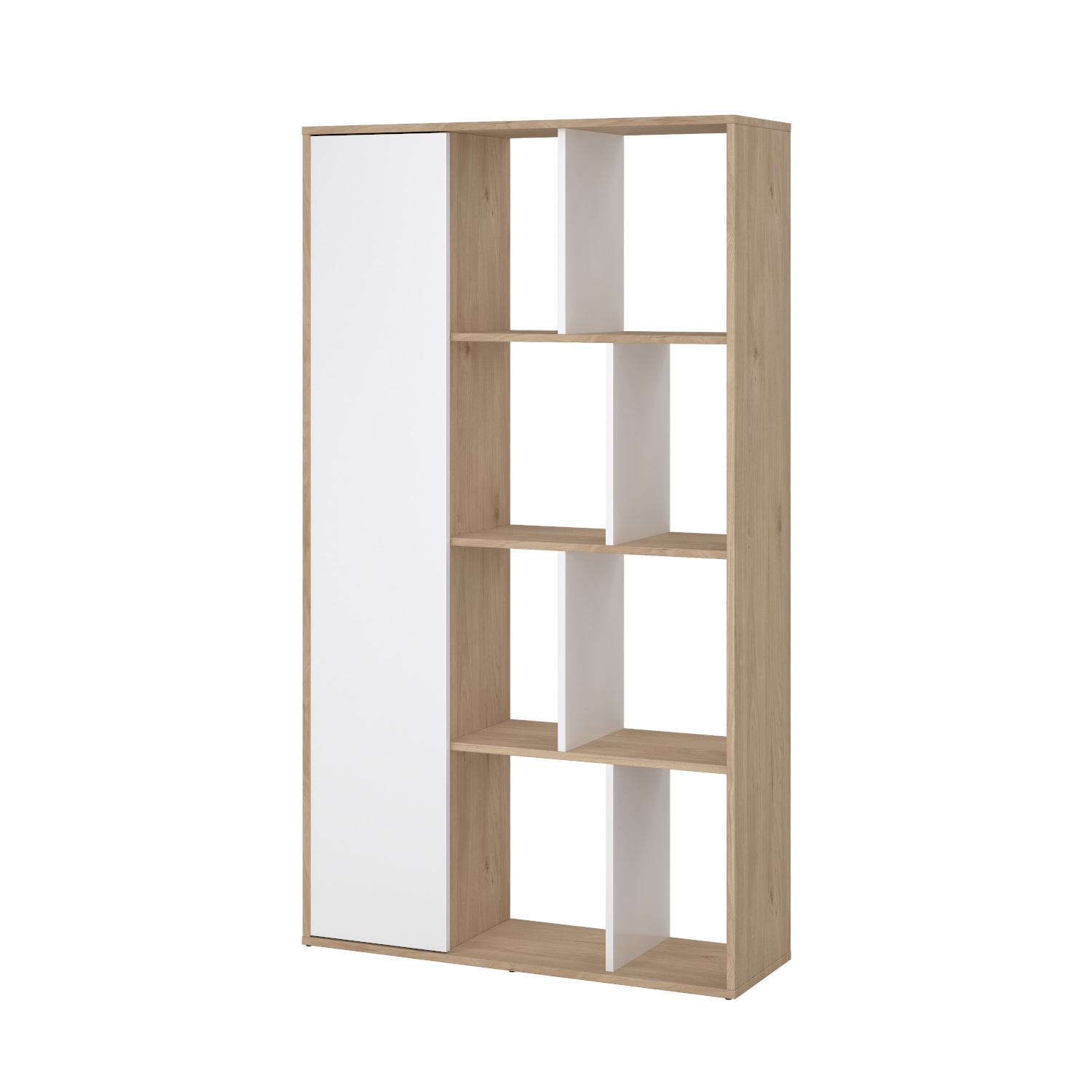 Insi Maze βιβλιοθήκη με μία πόρτα 88,7×29,85×157,35εκ. Jackson Hickory / Λευκό γυαλιστερό 0161.TV40 Insi Maze βιβλιοθήκη με μία πόρτα 88,7×29,85×157,35εκ. Jackson Hickory / Λευκό γυαλιστερό 0161.TV40