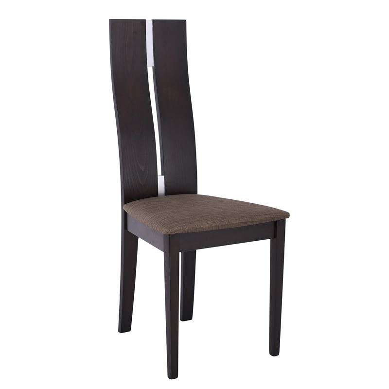 WOODWELL Ε7675MILENO Καρέκλα Οξιά Καρυδί Burn Beech Ύφασμα Καφέ 46x47x103cm Ε7675 WOODWELL Ε7675MILENO Καρέκλα Οξιά Καρυδί Burn Beech Ύφασμα Καφέ 46x47x103cm Ε7675