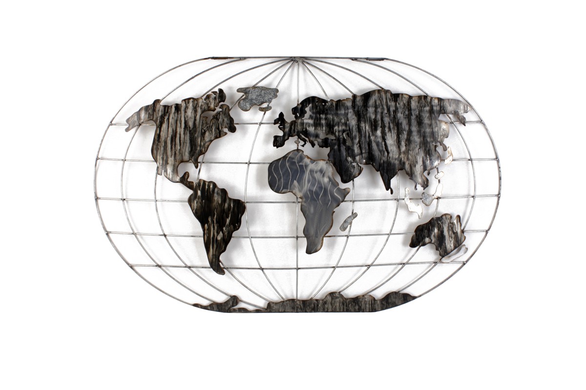 Insi World Map Wall Decoration 120×75εκ. Metal MM01076 Insi World Map Wall Decoration 120×75εκ. Metal MM01076