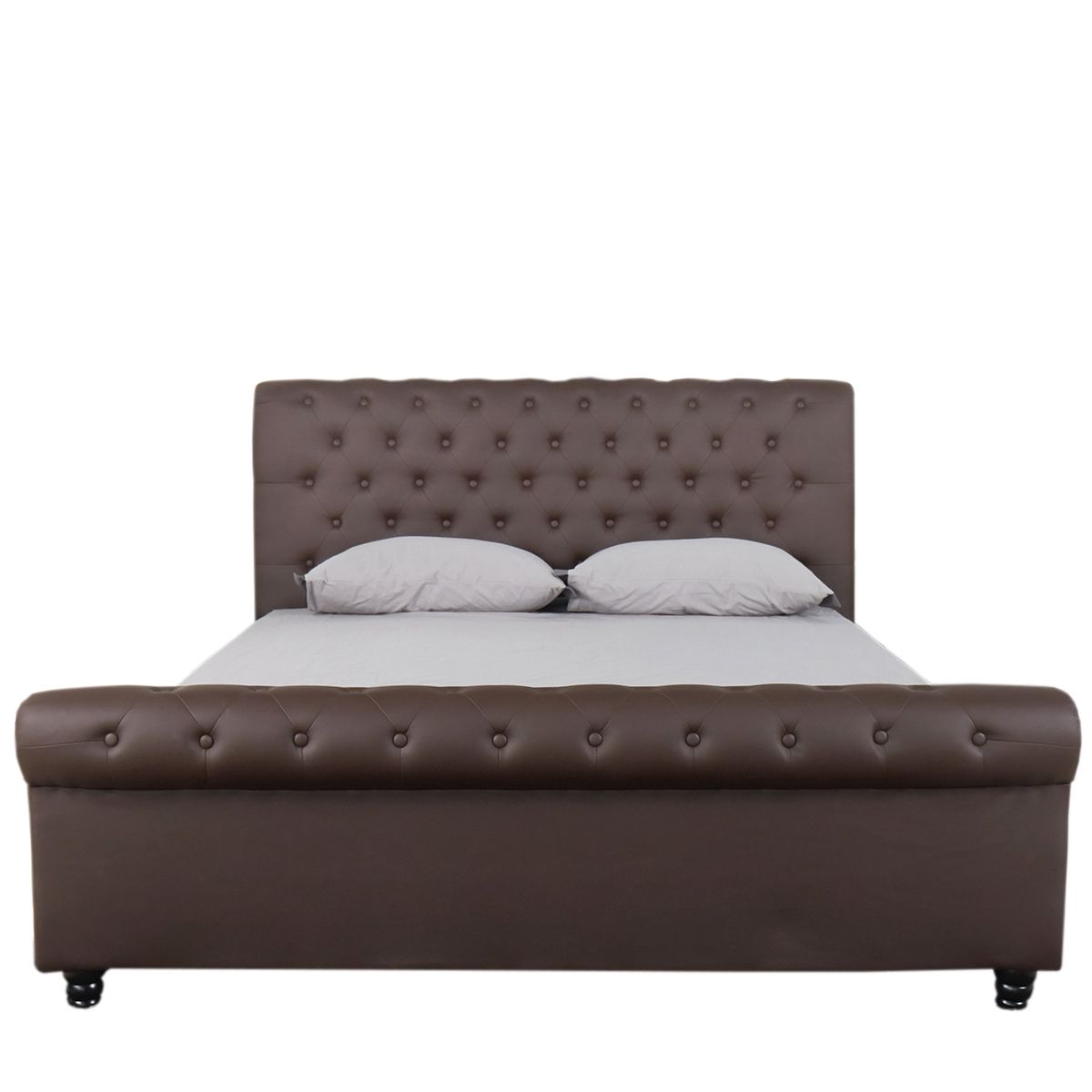 Κρεβάτι ArteLibre GERANIUM Σκούρο Καφέ PU 237x170x109cm Κρεβάτι ArteLibre GERANIUM Σκούρο Καφέ PU 237x170x109cm
