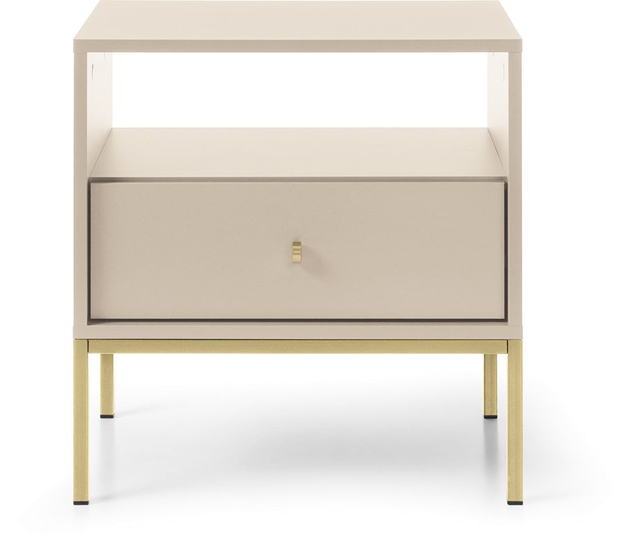 Lh-homefurniture Κομοδίνο Mono μπεζ +χρυσό 54x36x39cm P_Mono_11_Bz_g Lh-homefurniture Κομοδίνο Mono μπεζ +χρυσό 54x36x39cm P_Mono_11_Bz_g