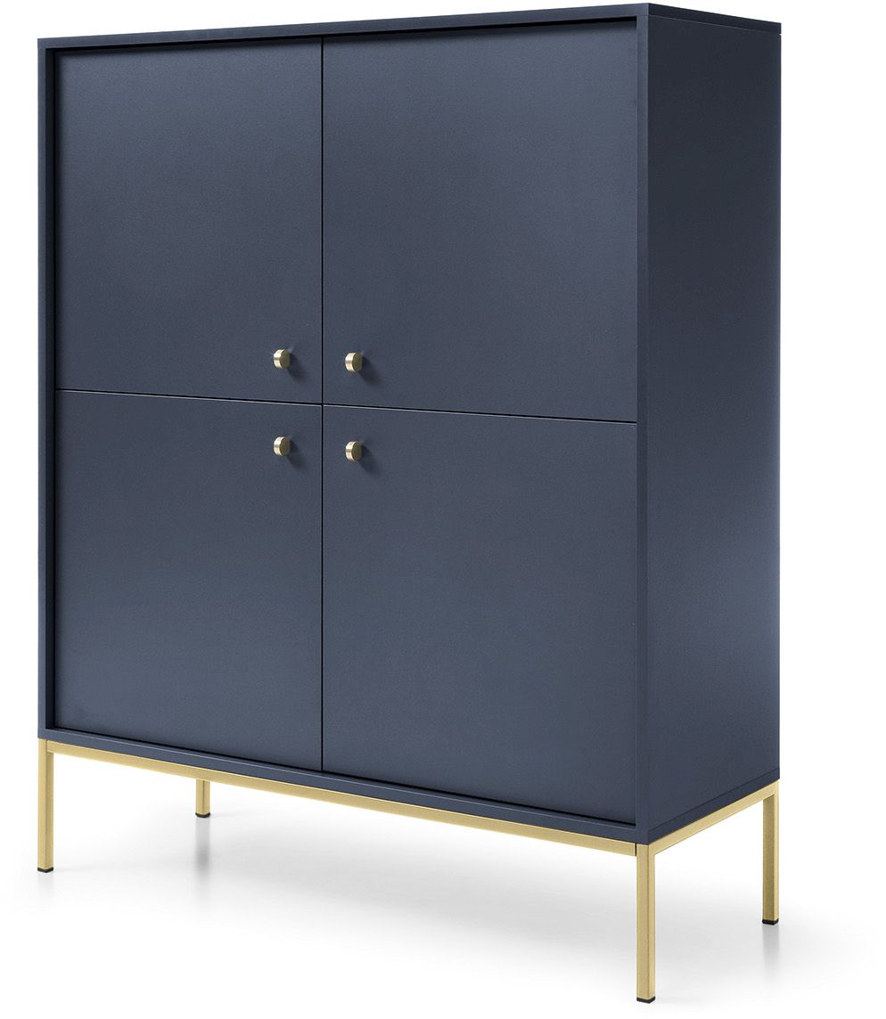 Lh-homefurniture Μπουφές Mono χρώμα Μπλε +χρυσό 103,5×125,5x39cm P_MN_B_NT_G Lh-homefurniture Μπουφές Mono χρώμα Μπλε +χρυσό 103,5×125,5x39cm P_MN_B_NT_G