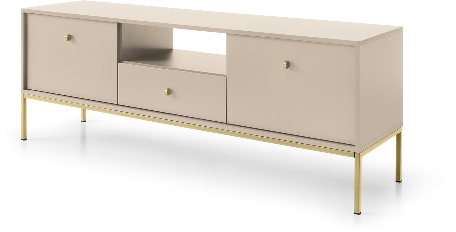 Lh-homefurniture Έπιπλο τηλεόρασης Mono Μπεζ + Χρυσό 153x56x39cm P_MNBz_TV_G Lh-homefurniture Έπιπλο τηλεόρασης Mono Μπεζ + Χρυσό 153x56x39cm P_MNBz_TV_G