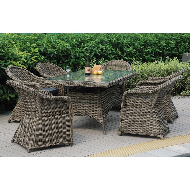 WOODWELL Ε655,2SMONTANA Set Τραπεζαρία Κήπου:6 Πολυθρόνες+Τραπέζι, Αλουμίνιο- Wicker Grey Brown με Μαξιλάρια Table:160x90x75 Chair:60x72x85 Ε655,2S WOODWELL Ε655,2SMONTANA Set Τραπεζαρία Κήπου:6 Πολυθρόνες+Τραπέζι, Αλουμίνιο- Wicker Grey Brown με Μαξιλάρια Table:160x90x75 Chair:60x72x85 Ε655,2S