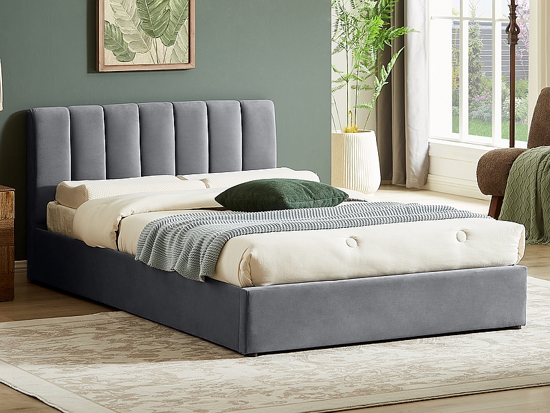 ŁÓŻKO MONTREAL VELVET 120X200 KOLOR SZARY TAP. 192 DIOMMI-80-3693