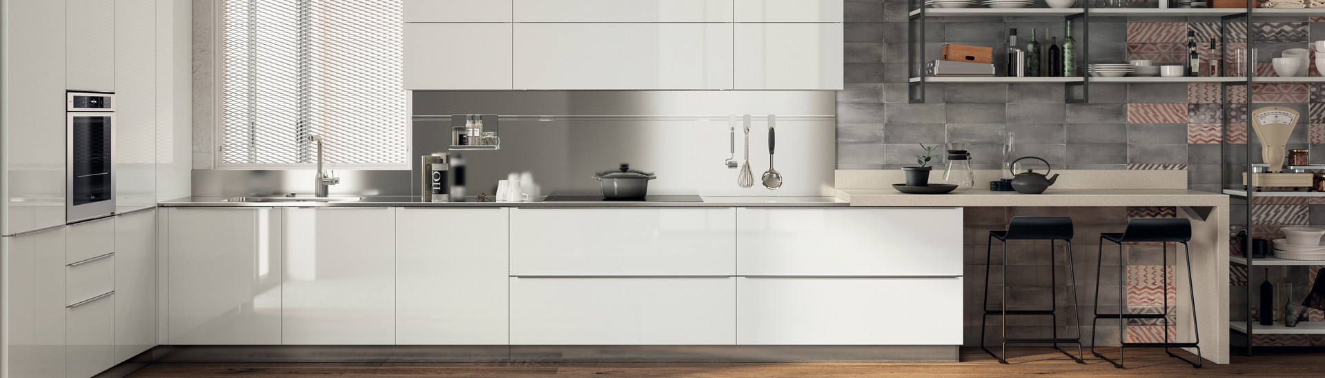 Intrahome  Σύνθεση  Έπιπλο  Κουζίνας λευκό γυαλιστερός βακελίτης  04-53134311   με blum μεντεσεδες  και συρτάρια 10  ΜΕΤΡΑ  ΤΡΕΧΟΝ