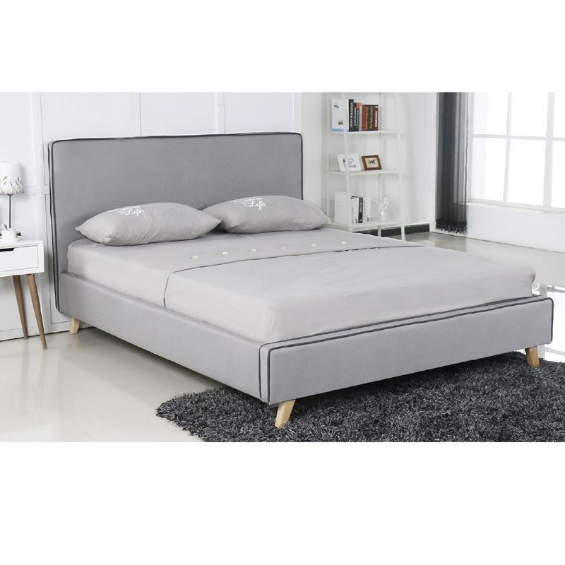 WOODWELL Ε8082,1MORISSON Κρεβάτι Διπλό, για Στρώμα 140x190cm, Ύφασμα Ανοιχτό Γκρι 151x206x110cm Ε8082,1 WOODWELL Ε8082,1MORISSON Κρεβάτι Διπλό, για Στρώμα 140x190cm, Ύφασμα Ανοιχτό Γκρι 151x206x110cm Ε8082,1