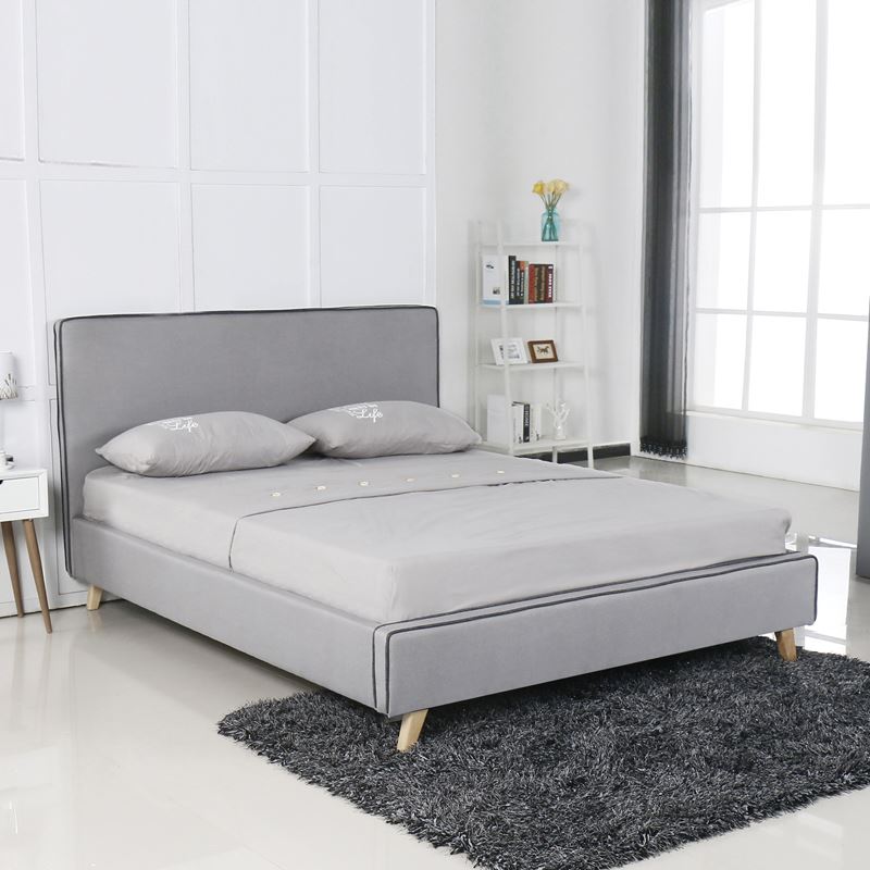 WOODWELL Ε8078,1MORISSON Κρεβάτι Διπλό, για Στρώμα 160x200cm, Ύφασμα Ανοιχτό Γκρι 171x216x108cm Ε8078,1 WOODWELL Ε8078,1MORISSON Κρεβάτι Διπλό, για Στρώμα 160x200cm, Ύφασμα Ανοιχτό Γκρι 171x216x108cm Ε8078,1