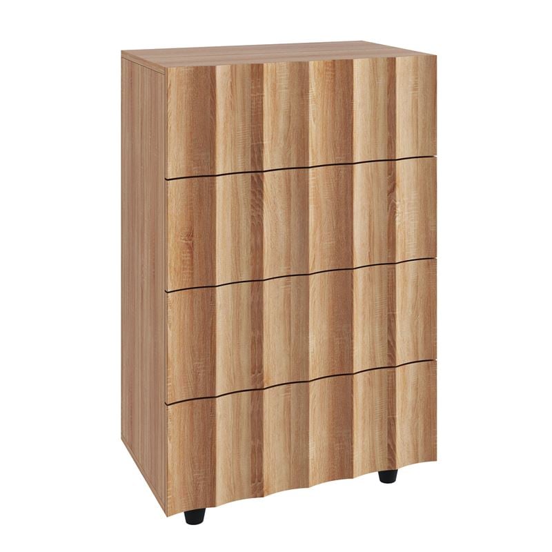 WOODWELL MOTION Συρταριέρα με 4 Συρτάρια, Απόχρωση Φυσικό 60x40x94cm Ε7502,1