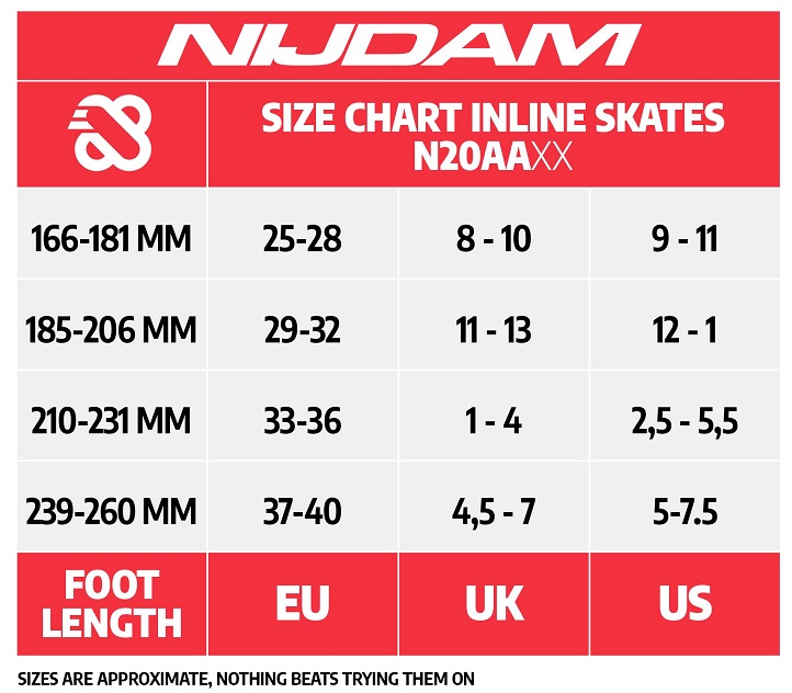Nijdam® Nijdam Inline Skates Ρυθμιζόμενα “Rad Racer” N20AA07 Nijdam® Nijdam Inline Skates Ρυθμιζόμενα “Rad Racer” N20AA07